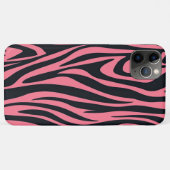 Rosa und schwarze Zebra Case-Mate iPhone Hülle (Rückseite (Horizontal))