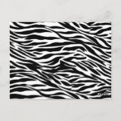 Rosa und schwarze Zebra Hochzeitskarte Tischnummer (Rückseite)