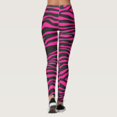Rosa und schwarze Zebra Leggings (Rückseite)