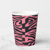 Rosa und schwarze Zebra Pappbecher (Rechts)