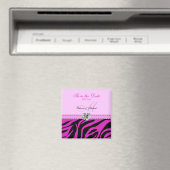 Rosa und schwarze Zebrastreifen Speichern Sie die Magnet (In Situ (Geschirrspüler))