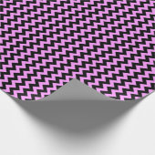 Rosa und schwarze Zigzag Geschenkpapier (Ecke)