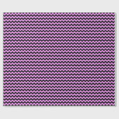 Rosa und schwarze Zigzag Geschenkpapier (Flach)