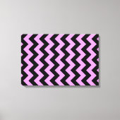 Rosa und schwarze Zigzag Leinwanddruck (Vorderseite)