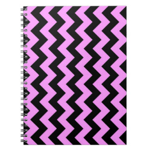Rosa und schwarze Zigzag Notizblock