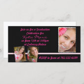 Rosa und schwarzer Abschluss laden ein (Vorne/Hinten)