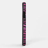 Rosa und schwarzer bling Zebra-Druck Case-Mate iPhone Hülle (Hinten/Rechts)