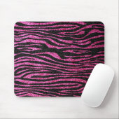 Rosa und schwarzer bling Zebra-Druck Mousepad (Mit Mouse)