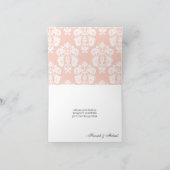 ROSA UND SCHWARZER DAMAST-EIFFELTURM DANKEN IHNEN DANKESKARTE (Innenseite)