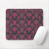 Rosa und schwarzer Damast Mousepad (Mit Mouse)