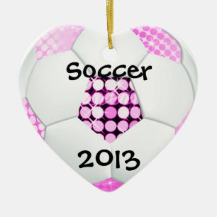 Rosa und schwarzer Disco-Fußball Keramikornament