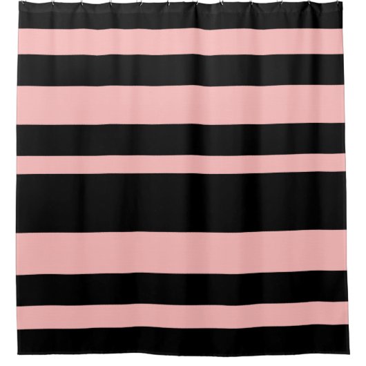 Rosa und schwarzer Duschvorhang (Vorderseite)