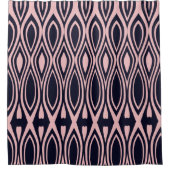 Rosa und schwarzer Duschvorhang (Vorderseite)