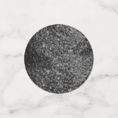 Rosa und schwarzer Glitzer Konfetti (Klein Vorderseite)