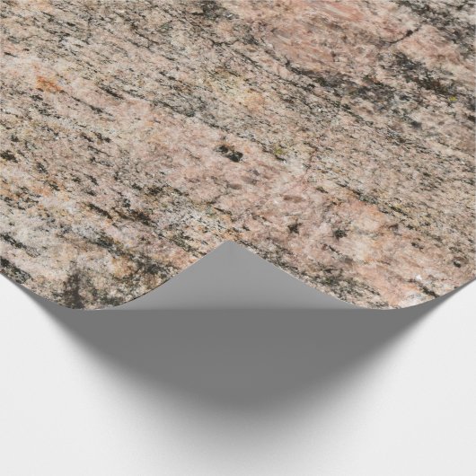 Rosa und schwarzer Granitgestein Sediment Geschenkpapier (Ecke)