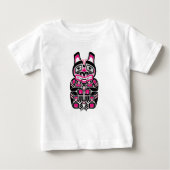 Rosa und schwarzer Haida-Geist betrifft Schwarzes Baby T-shirt (Vorderseite)