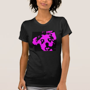 Rosa und schwarzer Hund T-Shirt