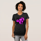 Rosa und schwarzer Hund T-Shirt (Vorne ganz)