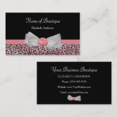 Rosa und schwarzer Käfig Drucke Boutique Niedlich  Visitenkarte (Vorne/Hinten)