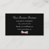 Rosa und schwarzer Käfig Drucke Boutique Niedlich  Visitenkarte (Rückseite)