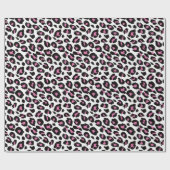 Rosa und schwarzer Leopard Geschenkpapier (Flach)