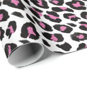 Rosa und schwarzer Leopard Geschenkpapier (Rolleneckpunkt)