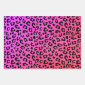 Rosa und schwarzer Leopard Geschenkpapier Set (Vorderseite 3)