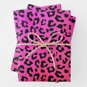 Rosa und schwarzer Leopard Geschenkpapier Set (Beispiel)