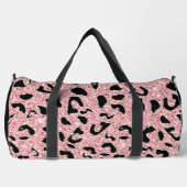 Rosa und schwarzer Leopard mit stilvollen Seitenin Duffle Bag (Vorderseite)