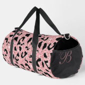 Rosa und schwarzer Leopard mit stilvollen Seitenin Duffle Bag (Rechte Ecke)