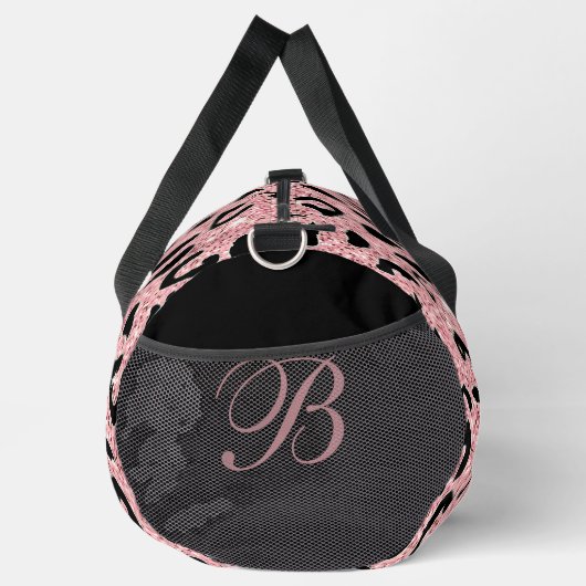 Rosa und schwarzer Leopard mit stilvollen Seitenin Duffle Bag (Rechts)
