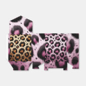 Rosa und schwarzer Leopard Pelztierdruckpunkte Geschenkschachtel (Ungefaltet)