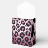 Rosa und schwarzer Leopard Pelztierdruckpunkte Geschenkschachtel (Geöffnet)