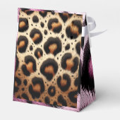 Rosa und schwarzer Leopard Pelztierdruckpunkte Geschenkschachtel (Rückseite)