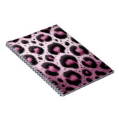 Rosa und schwarzer Leopard Pelztierdruckpunkte Notizblock (Rechte Seite)