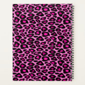 Rosa und schwarzer Leopard | Personalisiert Planer (Rückseite)