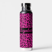 Rosa und schwarzer Leopard Personalisiert Trinkflasche (Links)