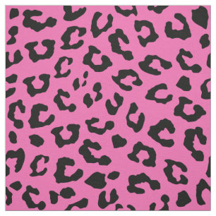 Rosa und schwarzer Leopard Stoff