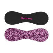 Rosa und schwarzer Leopardendruck mit Namen Baseball (Paneele)