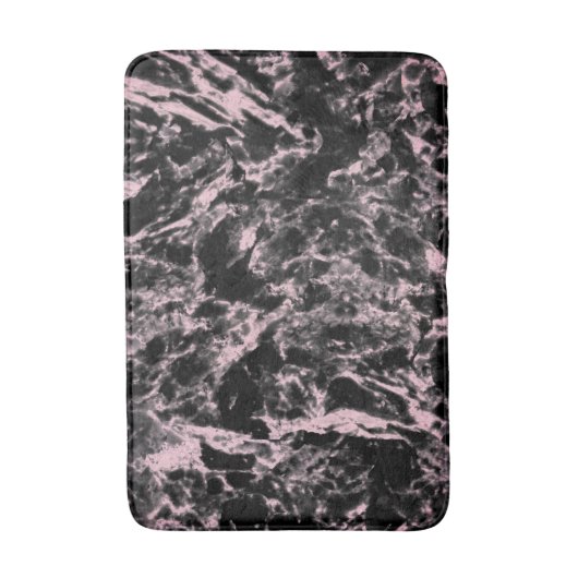 Rosa und schwarzer Marmor Badematte (Vorderseite Vertikal)