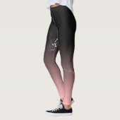 Rosa und schwarzer Marmor Leggings (Links)