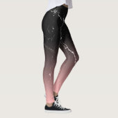 Rosa und schwarzer Marmor Leggings (Rechts)