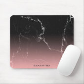 Rosa und schwarzer Marmor Mousepad (Mit Mouse)