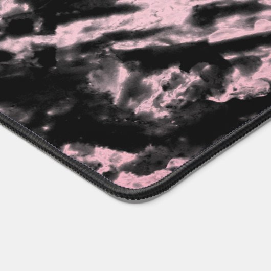 Rosa und schwarzer Marmor Schreibtischunterlage (Ecke)