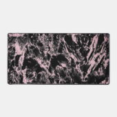 Rosa und schwarzer Marmor Schreibtischunterlage (Vorderseite)