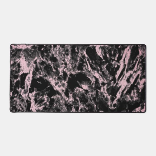 Rosa und schwarzer Marmor Schreibtischunterlage (Vorderseite)