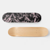 Rosa und schwarzer Marmor Skateboard (Horizontal)