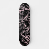 Rosa und schwarzer Marmor Skateboard (Vorne)