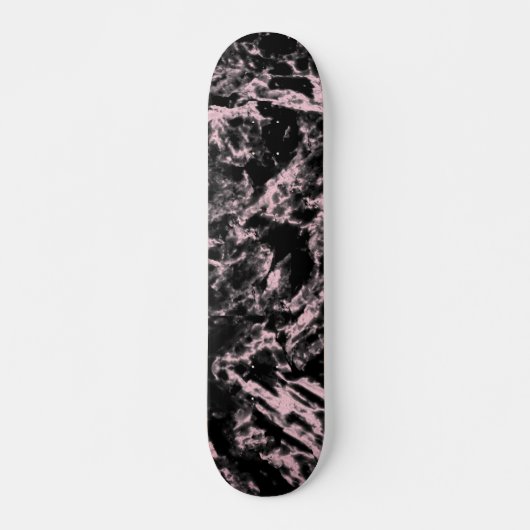 Rosa und schwarzer Marmor Skateboard (Vorne)