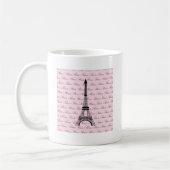 Rosa und schwarzer Paris-Eiffelturm Kaffeetasse (Links)